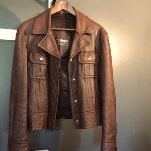 Marquis of London vintage leather jacket size M but fits more like a L